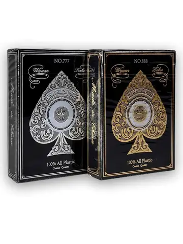 Cartas de jogo premium com borda dourada e prateada, cartas de pôquer duráveis à prova d'água de plástico pvc, baralho de cartas de personagem grande para festas