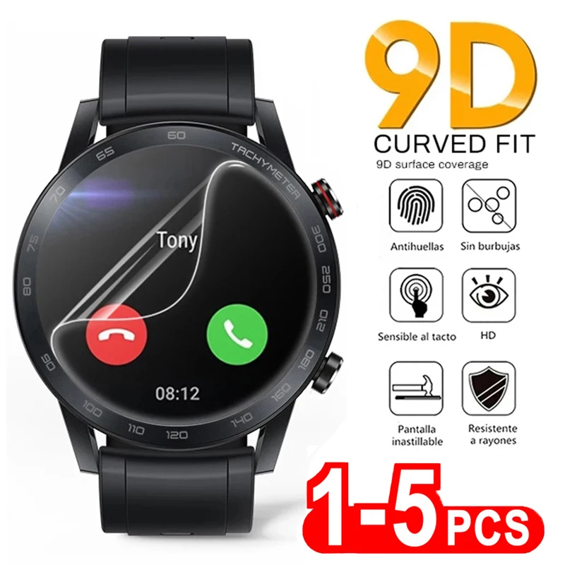 1-5PCS Hydrogel Film For Huawei Watch GT 2 3 Pro ES Runner Band Fit 2 Screen Protector Protective Film For Honor Watch Magic 2