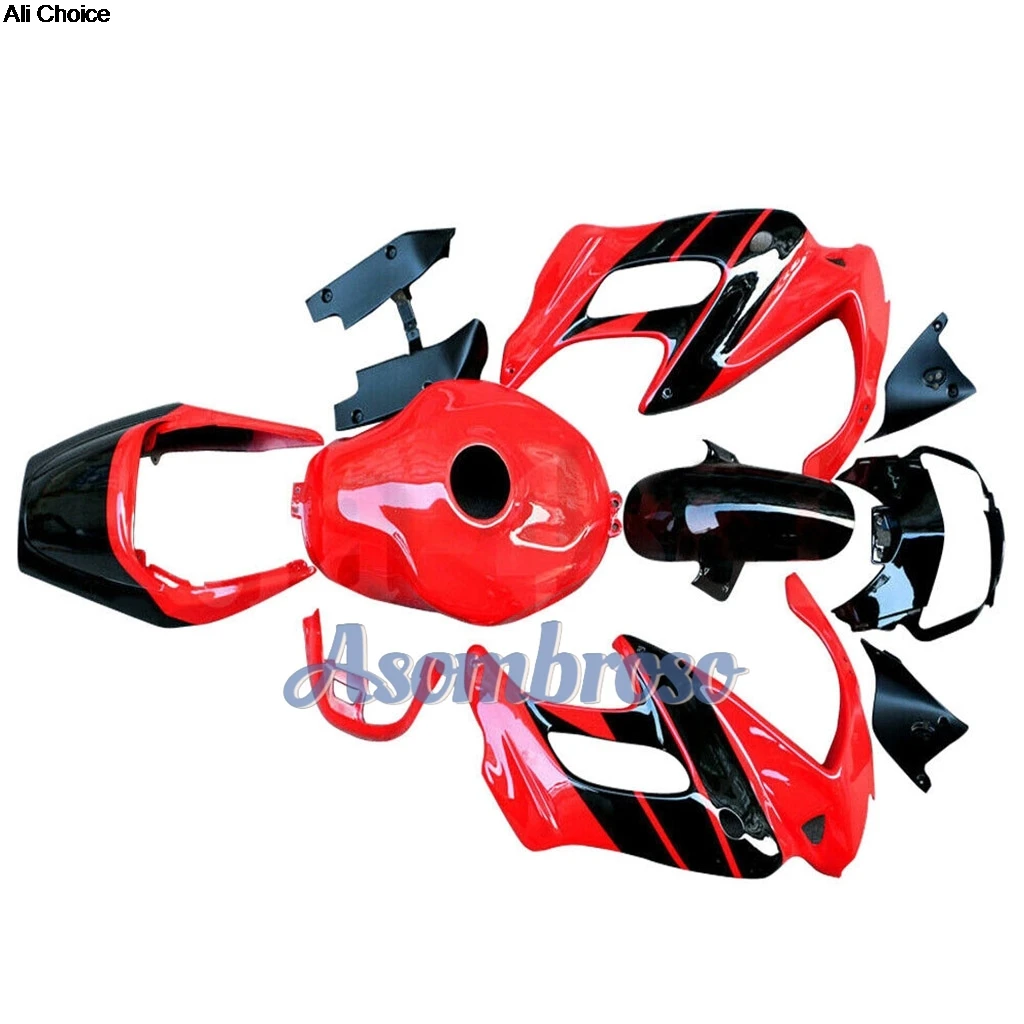 For VTR1000F VTR 1000F 1997 1999 1998 2000 2001 2002 2003 2004 2005  SuperHawk  Red/Black Parts Change Fairing Kit