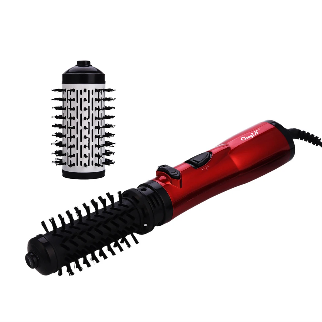 CkeyiN Straightening Brush Electric Hair Brushes Automatic Rotating Blow Dryer Blower Hair Curler Combs Salon Styling