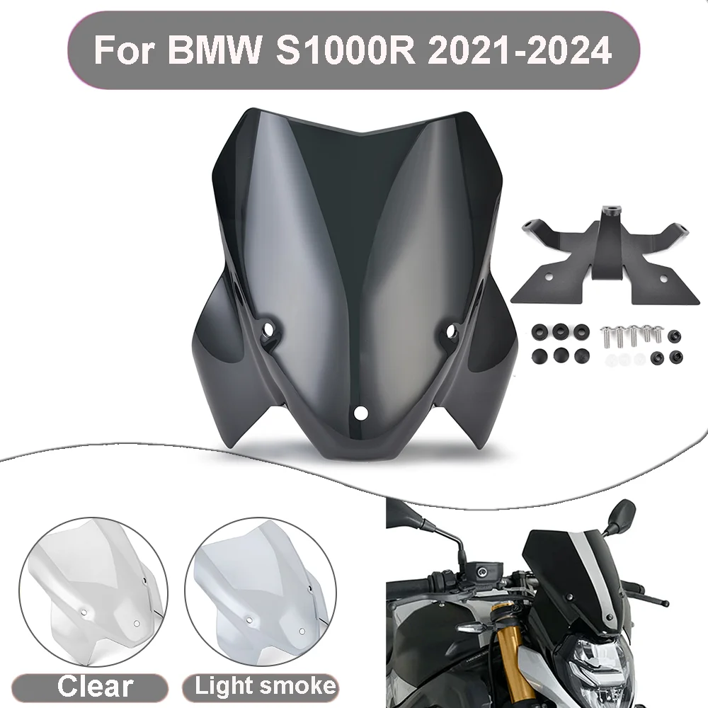 For BMW S1000R S1000 S 1000 R 2021 2022 2023 2024 Motorcycle Windshield Deflector Windscreen Fairing Wind Deflector