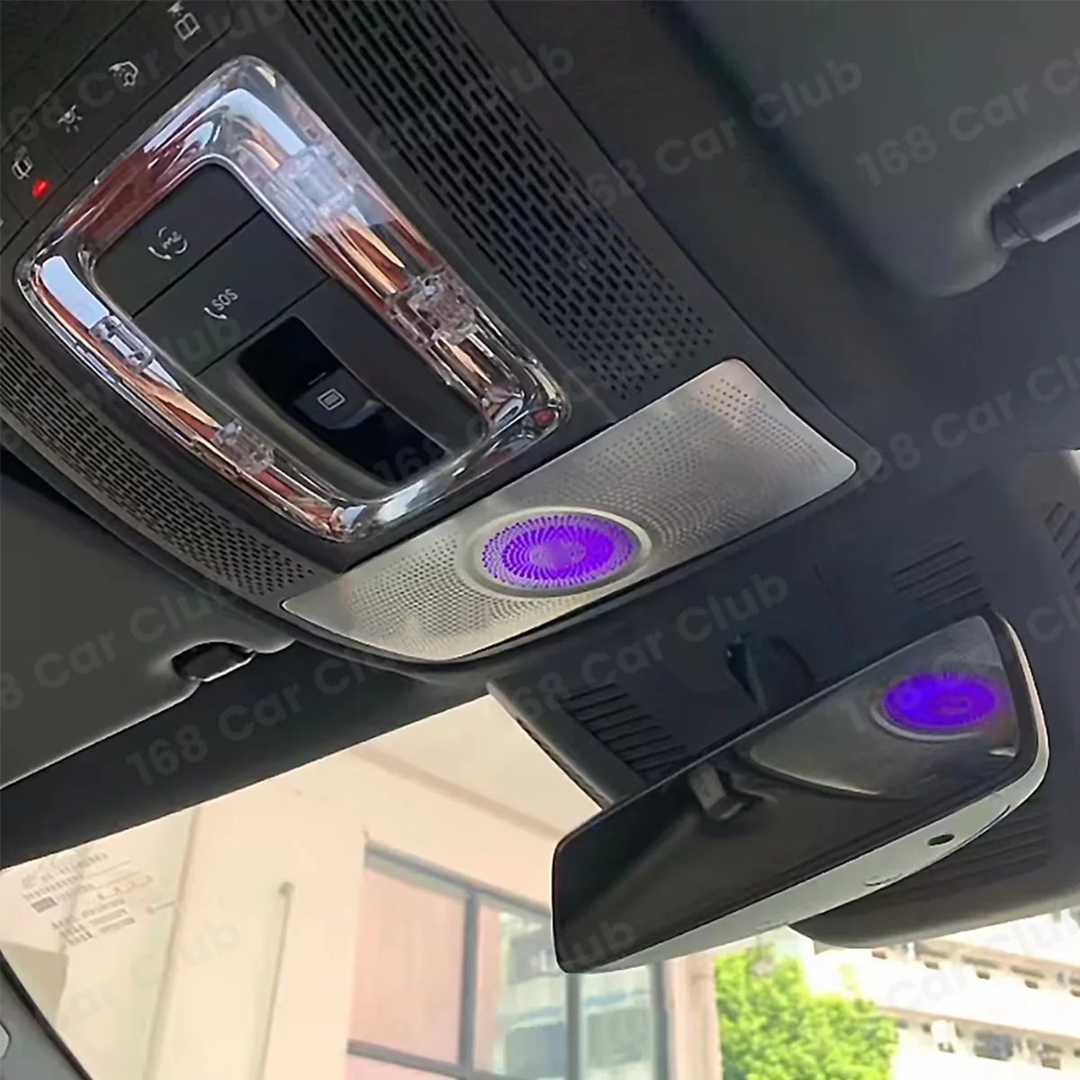 

LED Speaker 64 Colours Glasses Case Ambient Light For Mercedes Benz W177 W247 W118 GLB GLA A B Class Reading Light Surround Horn