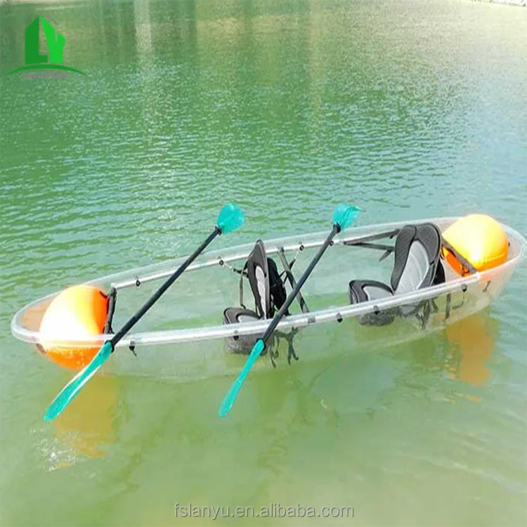 Polycarbonate Clear Plastic Transparent 2 Persons  Canoe Pedal Kayak