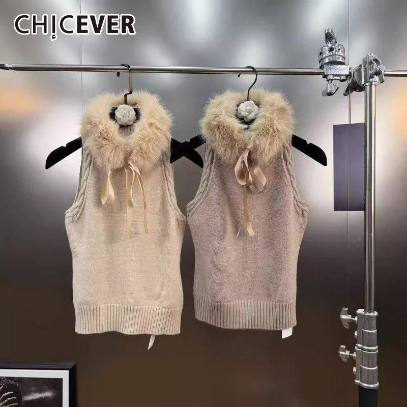 

CHICEVER однотонный жилет из сращенного меха, женская водолазка без рукавов, утягивающий сексуальный темпераментный женский жилет, модный летний новый стиль