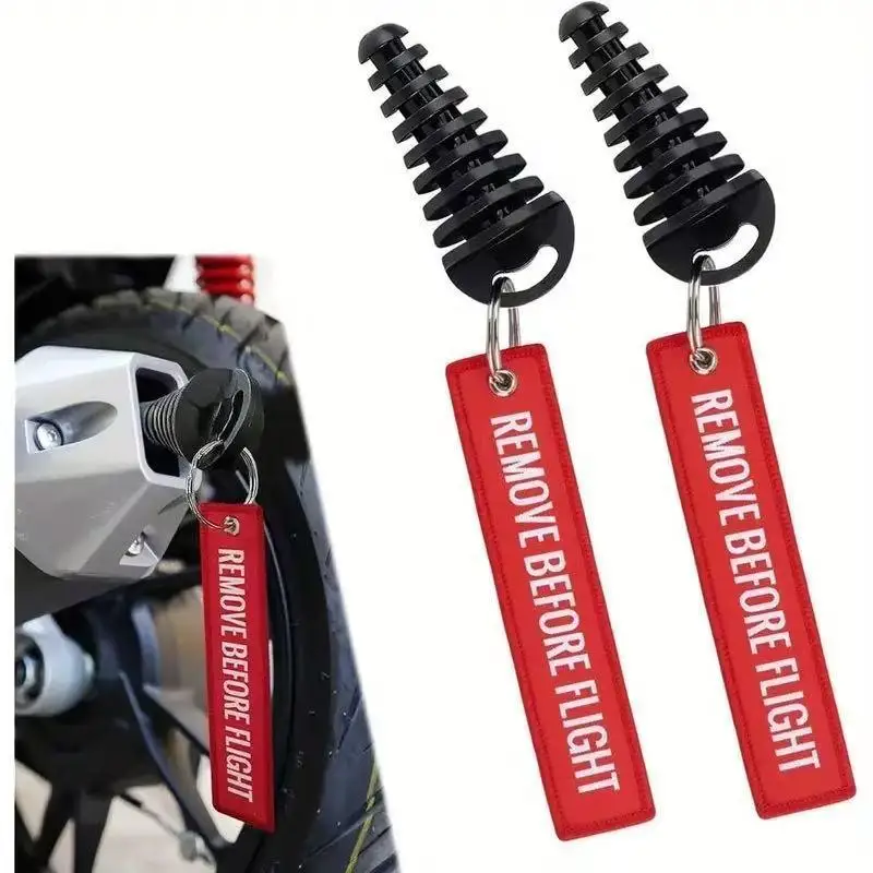 Plastic Exhaust Pipe Wash Plug Dustproof Waterproof Tailpipe Protector Fit for ATV UTV Off-road Motorcycle Storage