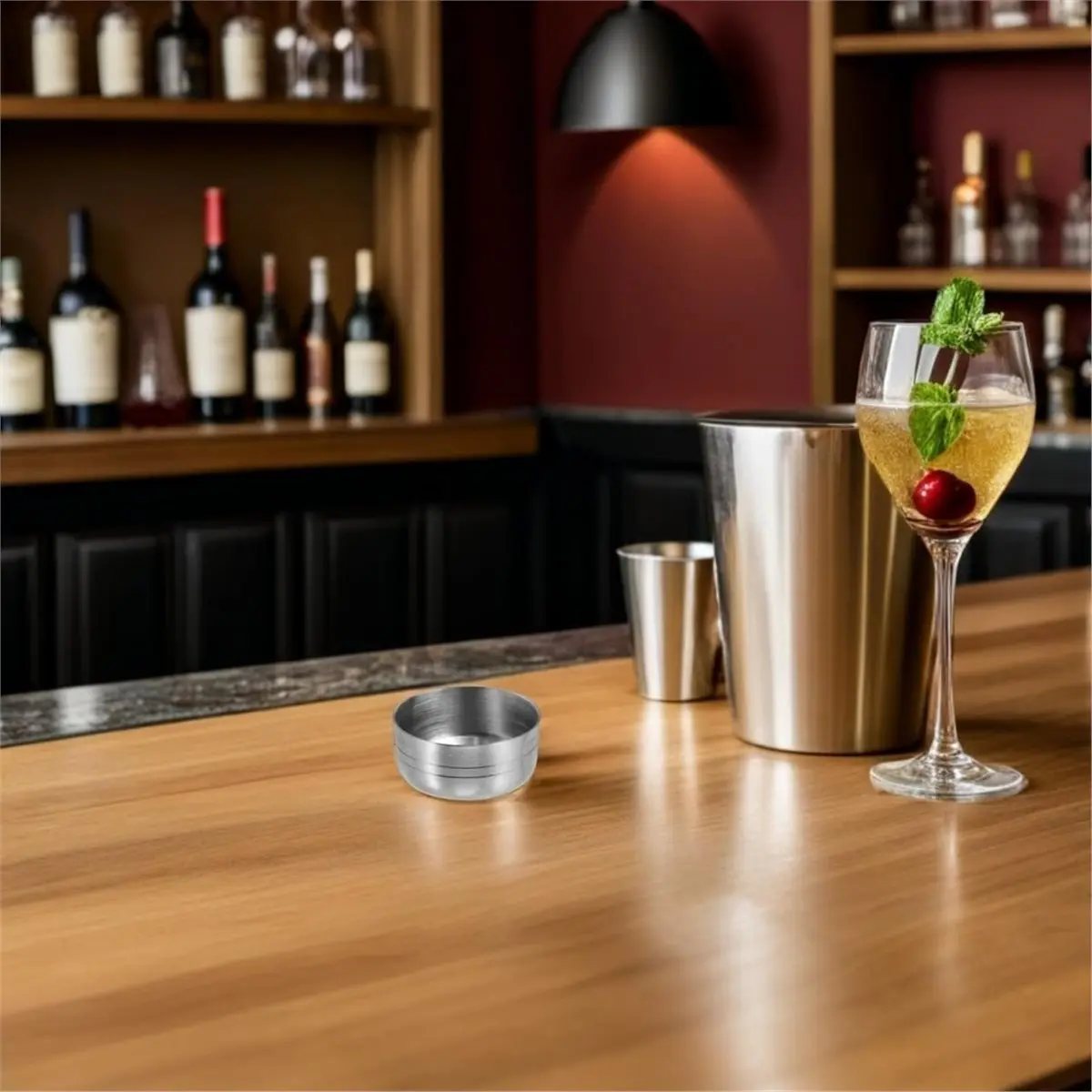 2Pcs Cocktail Shaker Cap Replacement 350ml Stainless Steel Drink Mixer Lid Cocktail Shaker Lid Top Spill Proof Covers