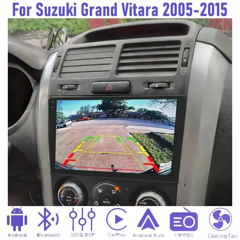 

9" Car Radio For Suzuki Grand Vitara 2005-15 Android 15 Auto Support Wireless Apple Carplay Rear Camera 2DIN Head Unit