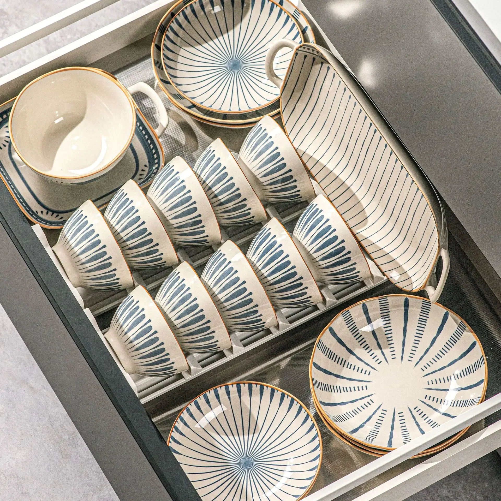 dinnerware set - premium ceramic bowls and plates