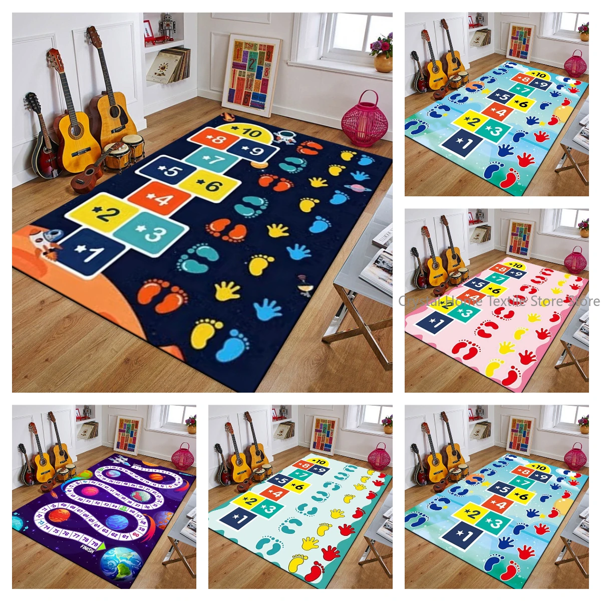 

Cartoon Game Carpet Large Rugs for Children Bedroom Decor Living Room Sofa Area Rug Non Slip Baby Crawling Mat Home Decoration