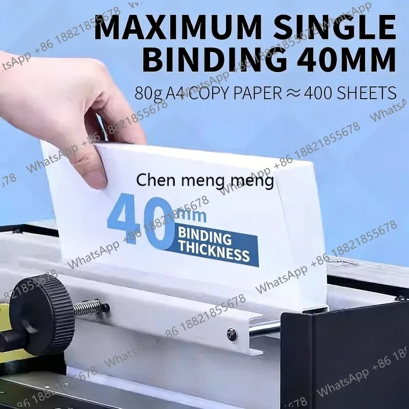 Factory WD-40B Desktop Automatic Hot Melt Glue Binder High-Efficiency Hardcover Book Binding Machine for Office Printing Shop 4