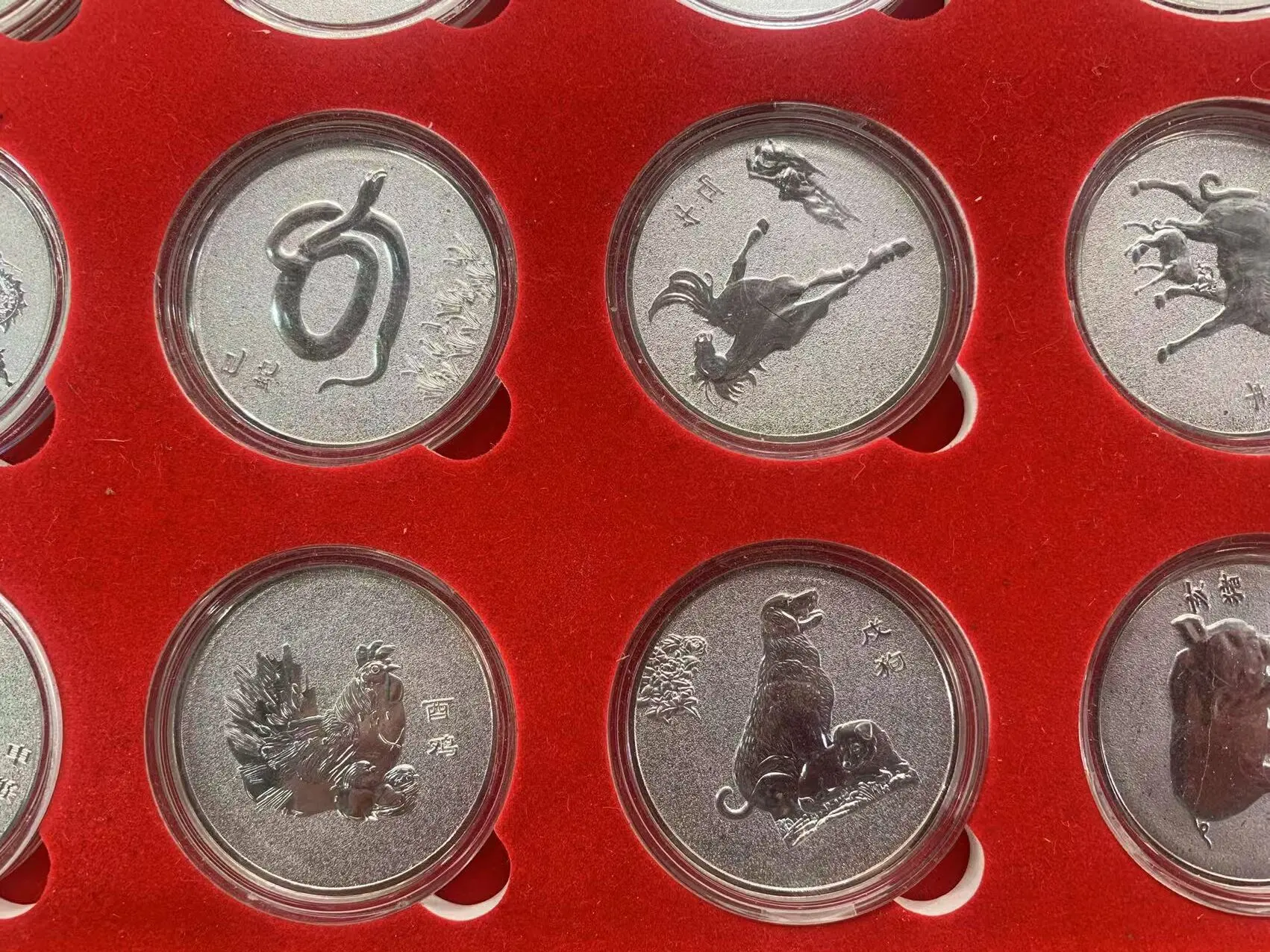 Collection Chinese government-issued  the twelve zodiac sig silver coin,12 pieces/set,Decoration,Free shipping