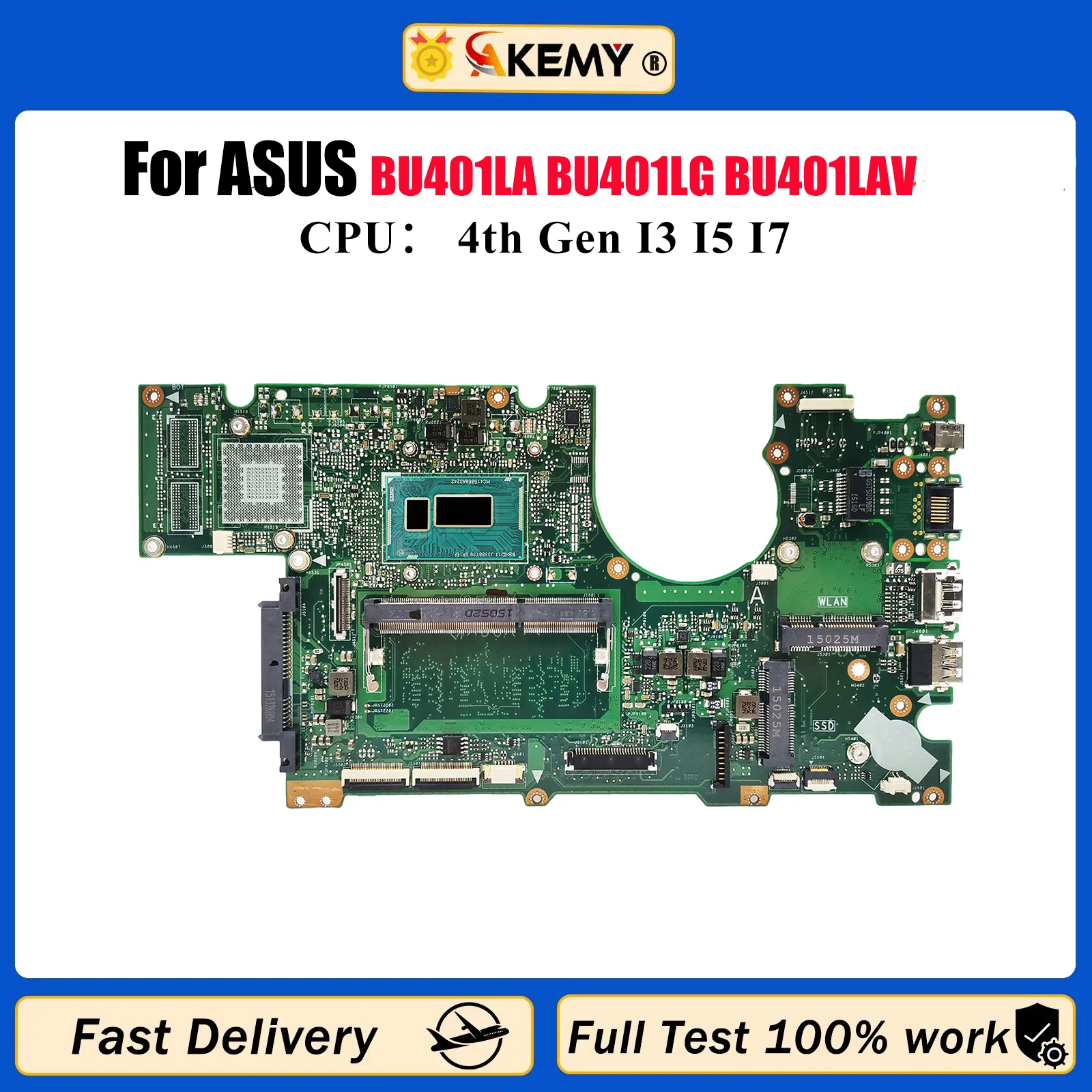 

Материнская плата для ноутбука BU401LA для ASUS ExpertBook BU401L BU401LA BU401LG BU401LAV, материнская плата с процессором I3 I5 I7, 100% тестирование, ОК, быстрая доставка