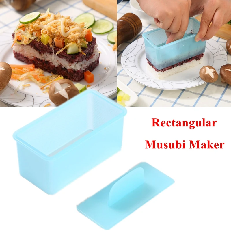 Musubi Maker Press Sushi Making Kit Rectangular Sushi Musubi Mold Hawaiian Spam Musubi Kimbab Onigiri Kitchen Gadget