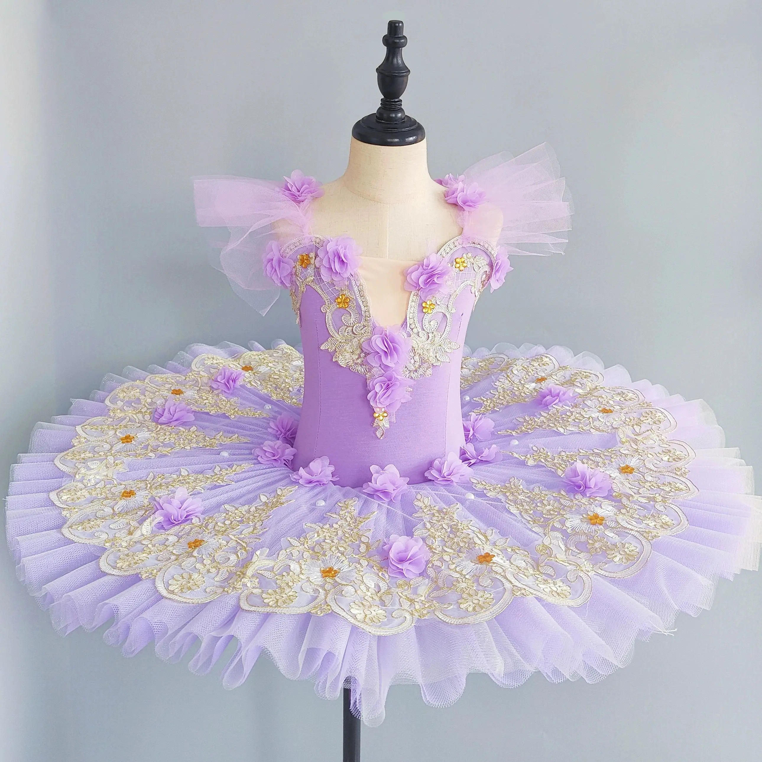 Purple Professional Ballet Tutu Girls Pink Platter Pancake Tutu Ballerina Party Dress Adult Women  Ballet Dance Costume