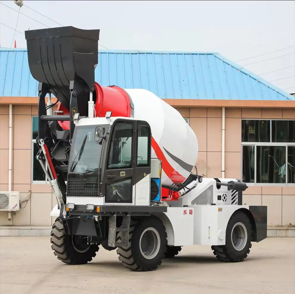 Fully Automated 1.5M3 Concrete Machine Mixer With Self Loading