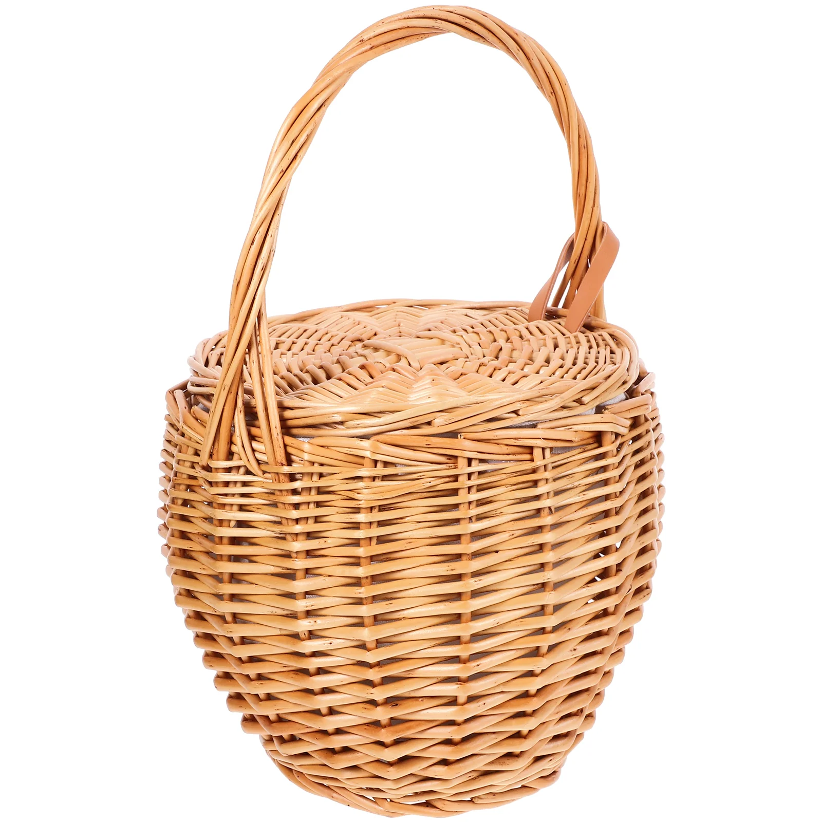 

Wicker Picnic Basket Flower Portable Woven Multipurpose Floral Fruit Wedding Girl Multi-function Storage Weaving Baskets