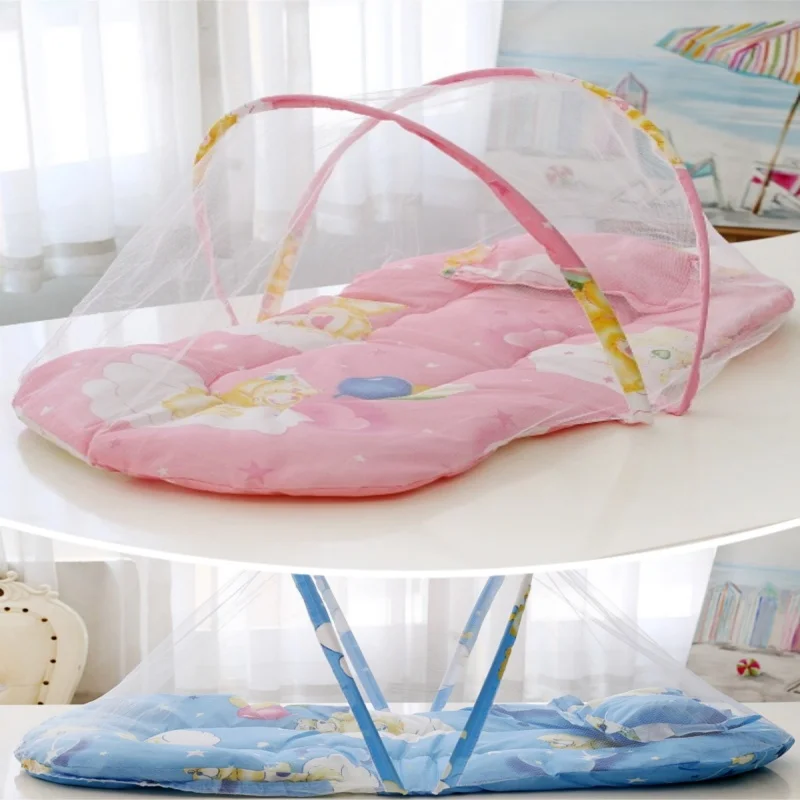 

Детская москитная сетка, складная, без установки, подушка с хлопковой подкладкой, москитная сетка