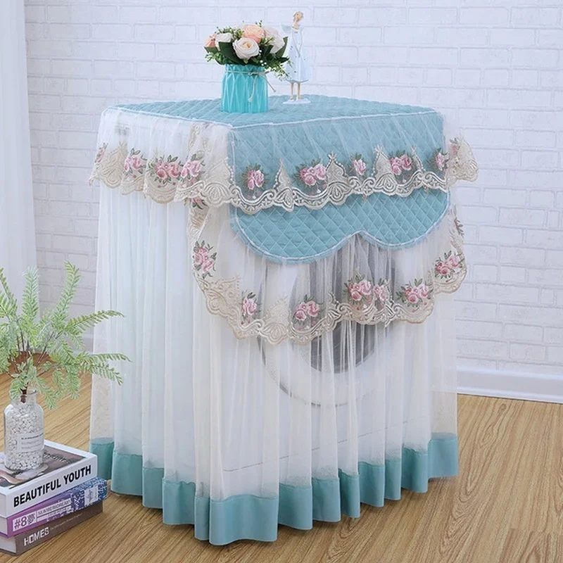 Lace Dust Proof Protector Floral Style Home Decor Washing Machine Cover 4 Colors Washable 60*60*85cm Home Decoration