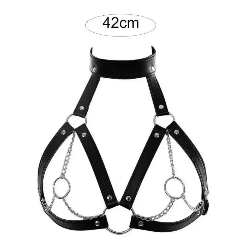 Frauen sexy Brust geschirr Gürtel BDSM Bondage Dessous Körper geschirr Leder Dessous Goth Fetisch Kleidung Festival Rave Outfit