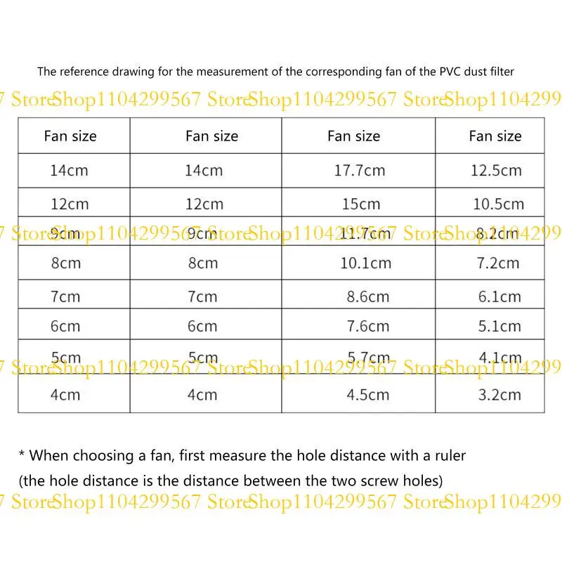 

CS1W Computer Mesh Dustproof Cover Chassis Dust Cover DIY PVC for Case Fan Dust Filte