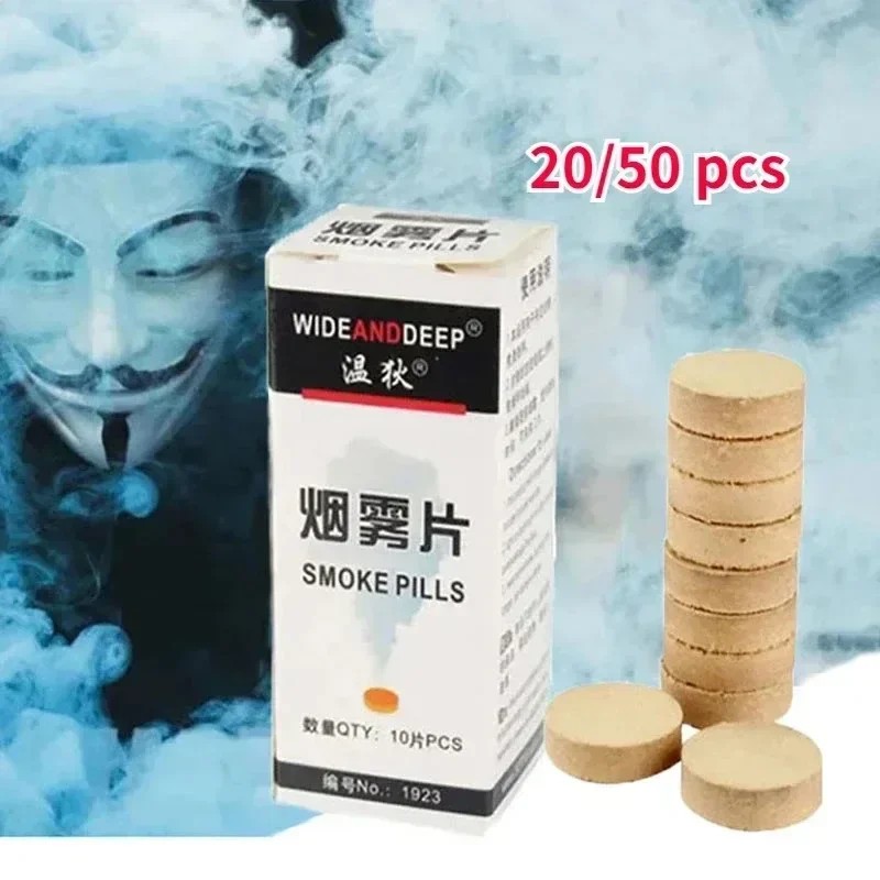 White Smoke Bombs Halloween Decoration Combustion Smog Pills Cake Effect Smoke Bomb Pills Portable Photography Event Party Prop