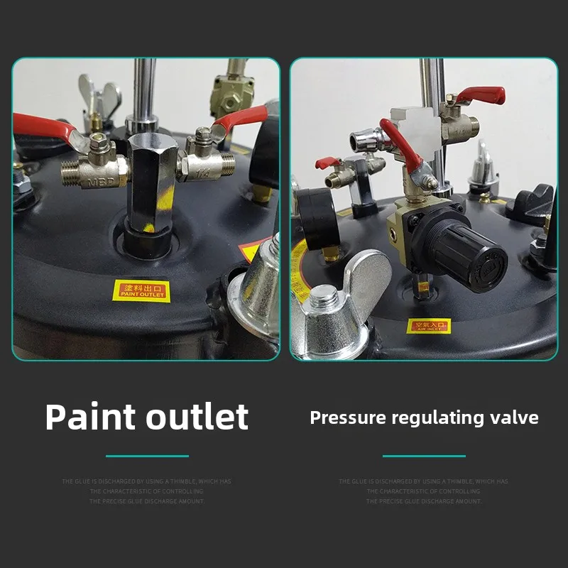 High-Pressure Carbon Steel Automatic Manual Mixing Paint Bucket Pneumatic Pressure Barrel for Spray Paint High-Pressure Tank