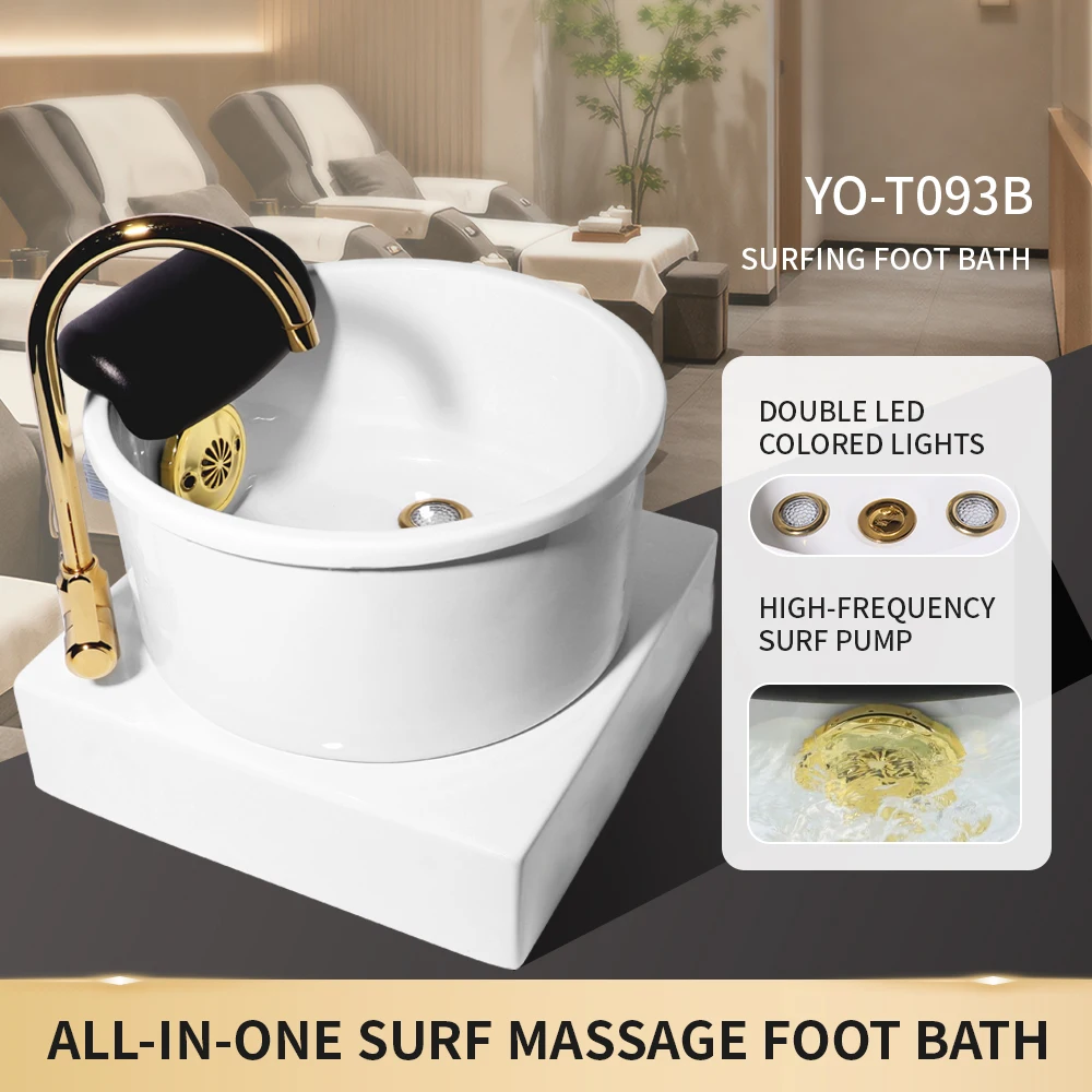 

Электрическая массажная ванночка для ног с функцией слива одной кнопкой, двухцветной подсветкой и глубокой очисткой для салонов и домашнего использования
