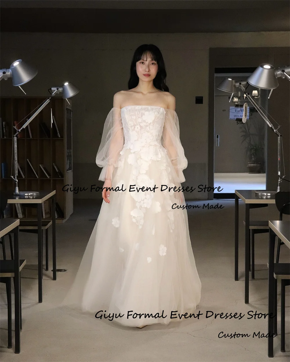 Giyu Fairy Lace Followers Wedding Dresses For Woman Off the Shoulder Floor-Length Vestidos De Novias 2024 Draped Bridal Gown