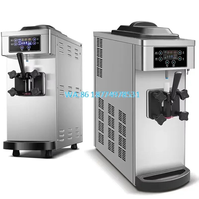Wmwmnu for Automatic Soft Ice Cream Gelato Sundae Sweet Cone Vending with Built-in Compressor and Touch Button