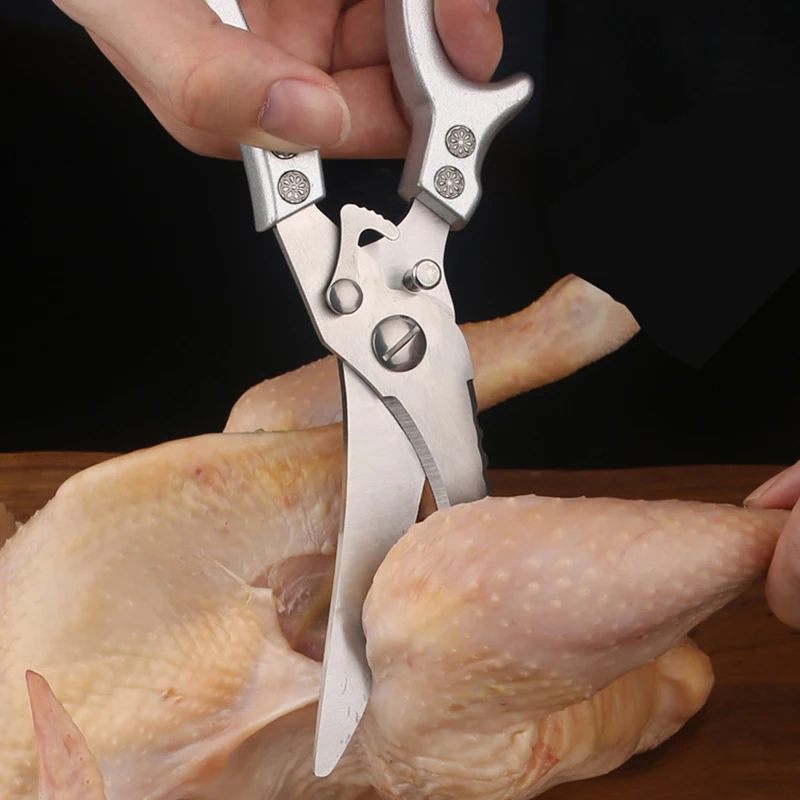 Kitchen Scissors Stainless Steel Kitchen Poultry Shears Chicken Bone Shear Fish Duck Butter Vegetable Cutter Cooking Accessories