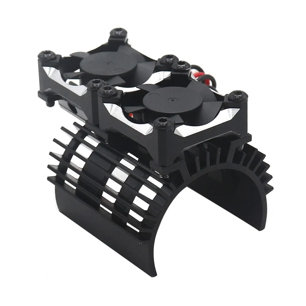 For 1/7 1/8 Arrma Traxxas Rc Car Upgrade Parts Metal Dual Cooling Fan 4068 4074 4082 4268 4274 Motor Heat Sink 40-42mm