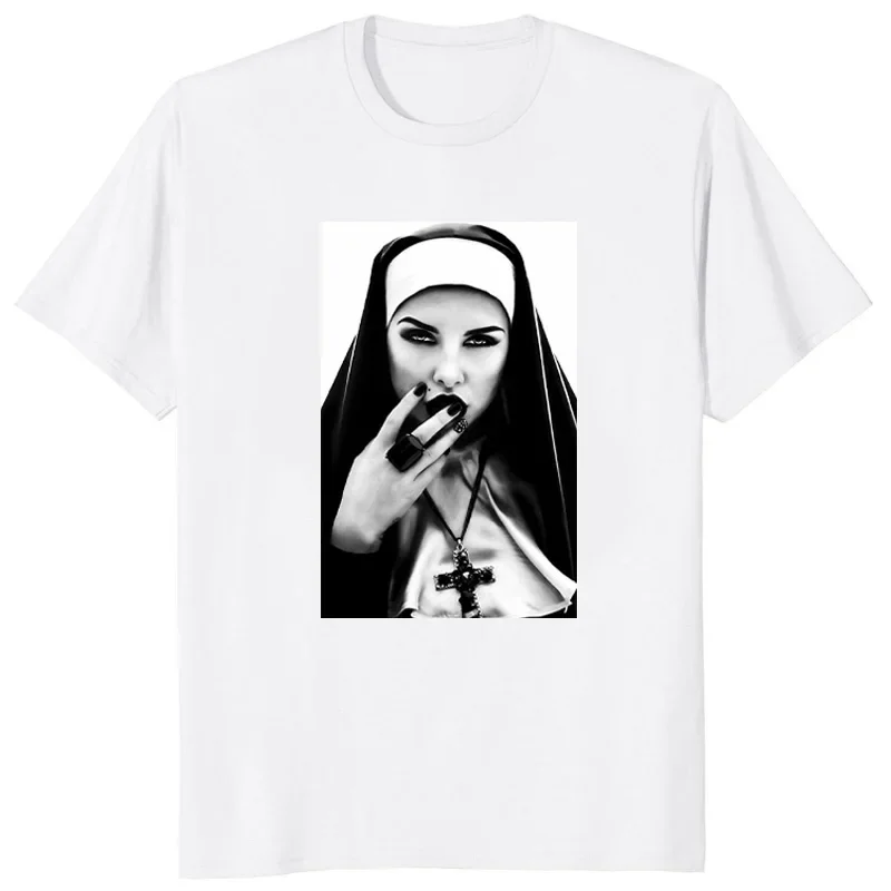 Sexy Girl Print Men Summer Short Sleeves Tshirt Joint Blunt Stoner Nun Nonne Gras Hba Print Vintage Men Fashion Sweatshirt