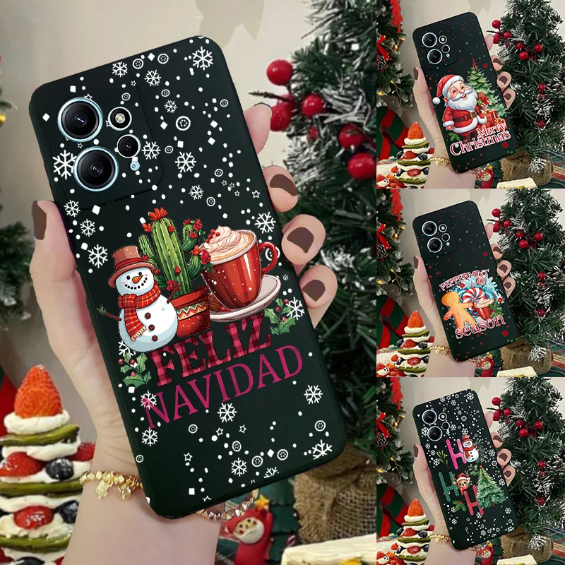 Merry Christmas Reindeer Santa Snow Case for Xiaomi Redmi Note 8 9 10 11 12 13 Pro 4G 5G 10s 11s 12S 9S TPU Phone Cover Cases