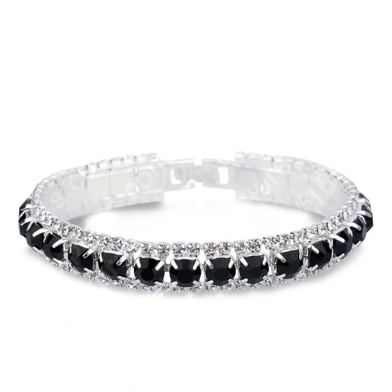 New Arrival  925 Sterling Silver Silve Women Classic Jewelry Holiday Gift  Clear Red Cubic Zircon Bracelet& Bangle Wholesale - Image 3