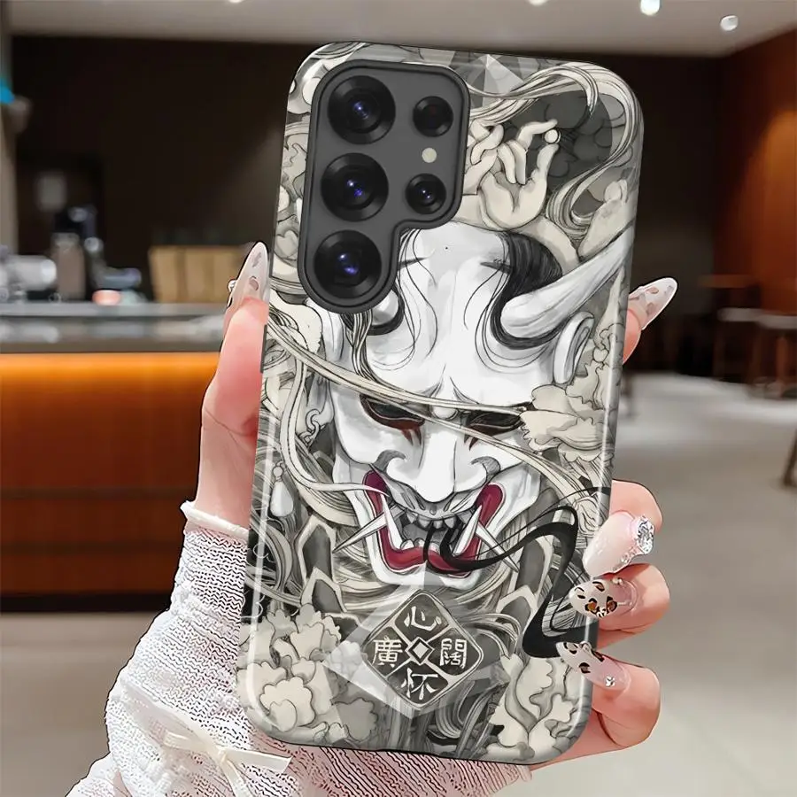 Phone Case for Samsung Galaxy S26 S23Ultra S20 FE S23 A26 A56 S24 Ultra A36 A16 S25Ultra Soft Cover Capa Creative Mask Skull Art