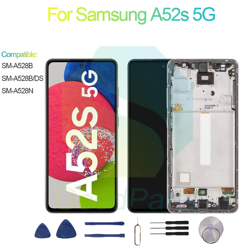 

Для Samsung A52s 5G замена экрана дисплея 2400*1080 SM-A528B/DS/N A52s 5G LCD сенсорный дигитайзер