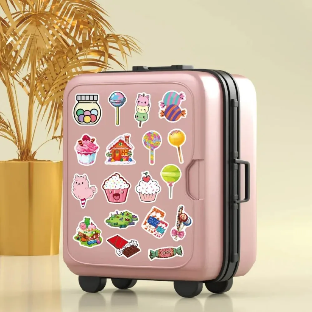 50 قطعة ملصقات دراجة نارية مقاوم للماء الديكور الغيتار سكيت الكمبيوتر الكرتون مصاصة كعكة الحلوى الحلوى ملصقات الكتابة على الجدران