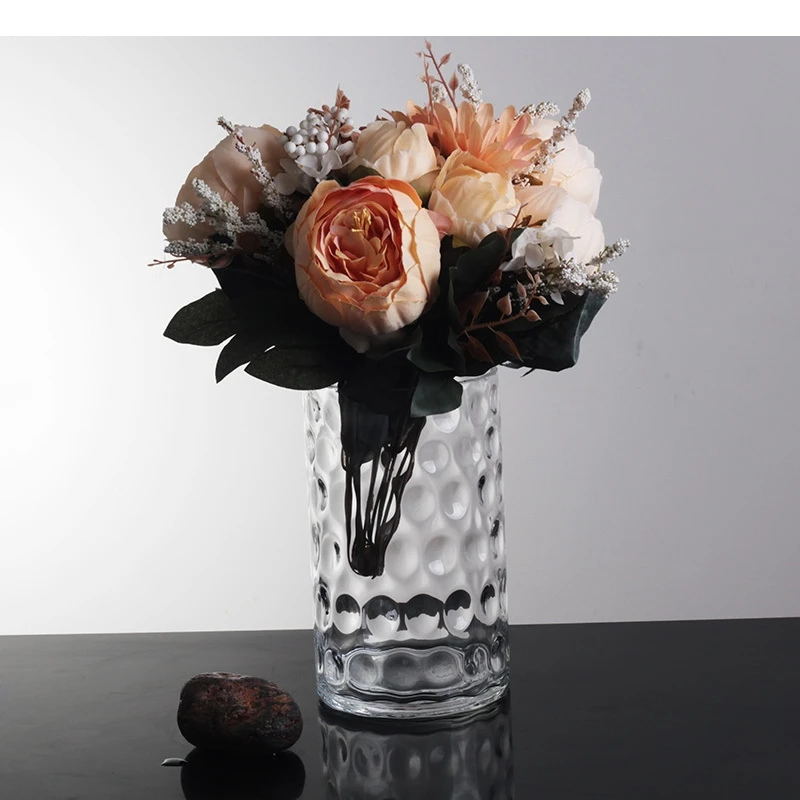 

Modern Glass Vase Hydroponic Plant Flower Pot Arrangement Container Decoration Home Desktop Crafts Ornament