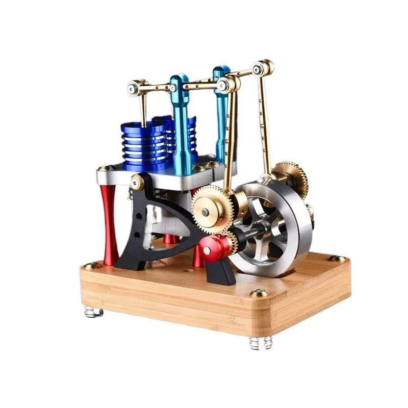 

Science Physics M20-T Steam Engine Twin Cylinder Precision Cylinder Two Speed External Combustion Engine