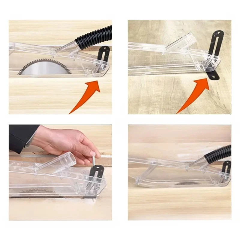 

IALJ-Table Saw Protector Transparent Housing For 4-10 Inch Electric Circular Saw For Woodworking Push Saw Tables