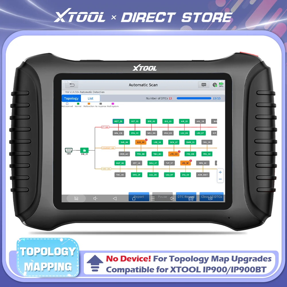 وحدة طوبولوجيا XTOOL رسم الخرائط لأداة تشخيص XTOOL IP900 IP900BT اشتراك لمدة عام واحد