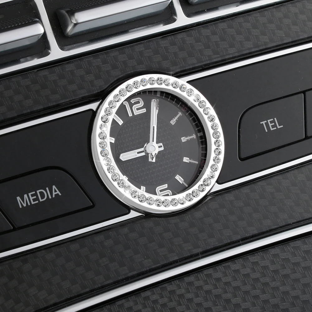 For Mercedes Benz C E S CLS GLC Class W205 W212 W213 W222 W218 X253 Car Accessories Central Clock Watch Ring Trim Diamond Cover