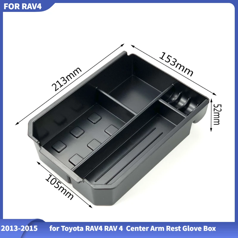 Car Armrest Box Central Secondary Storage Box Center Glove Phone Holder Container Tray for Toyota RAV4 RAV 4 2013 2014 2015 2016