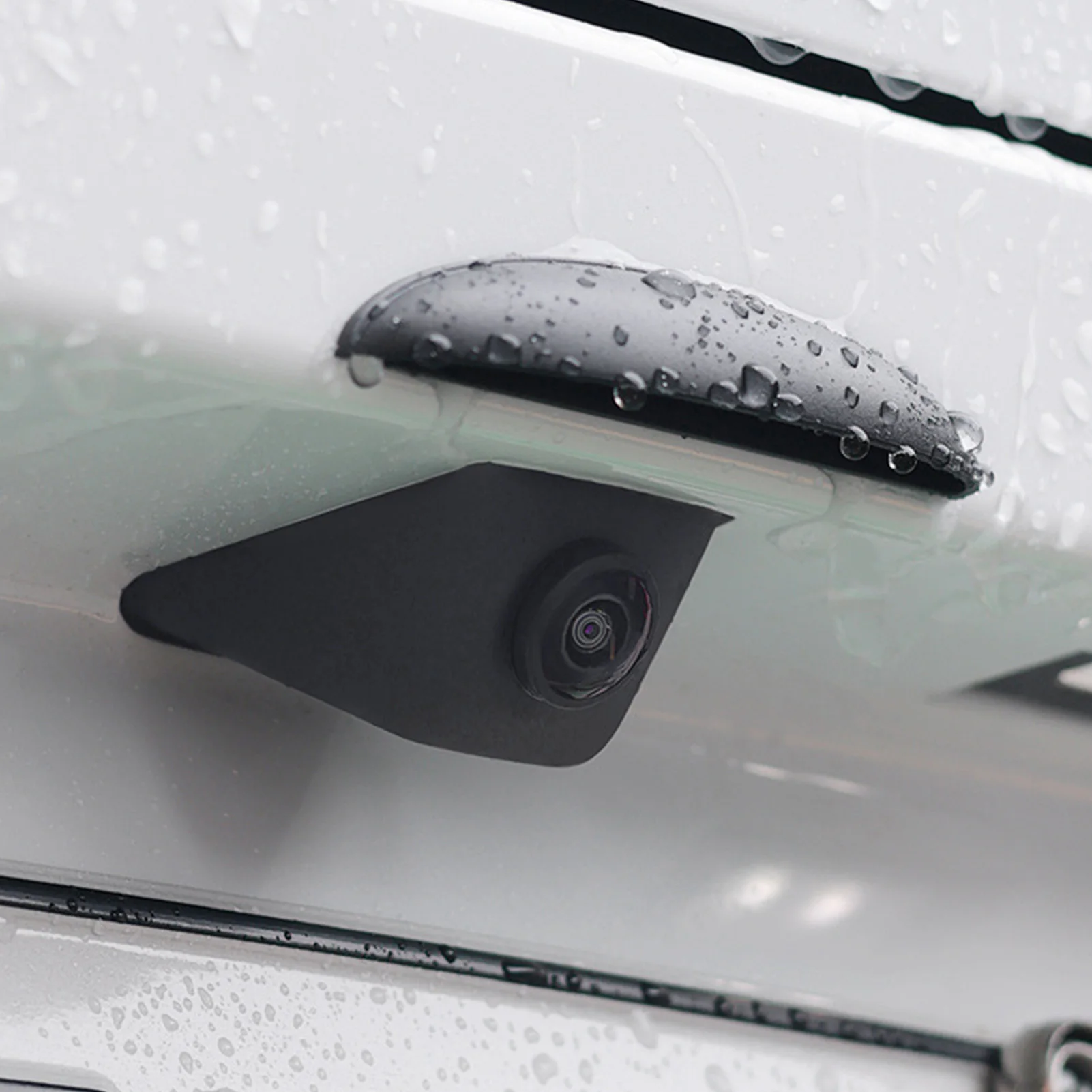 Rear Backup Camera Rain Cover for Cars Waterproof Resist Rainwater Clear Images Non-Destructive Installation Grooves Design At