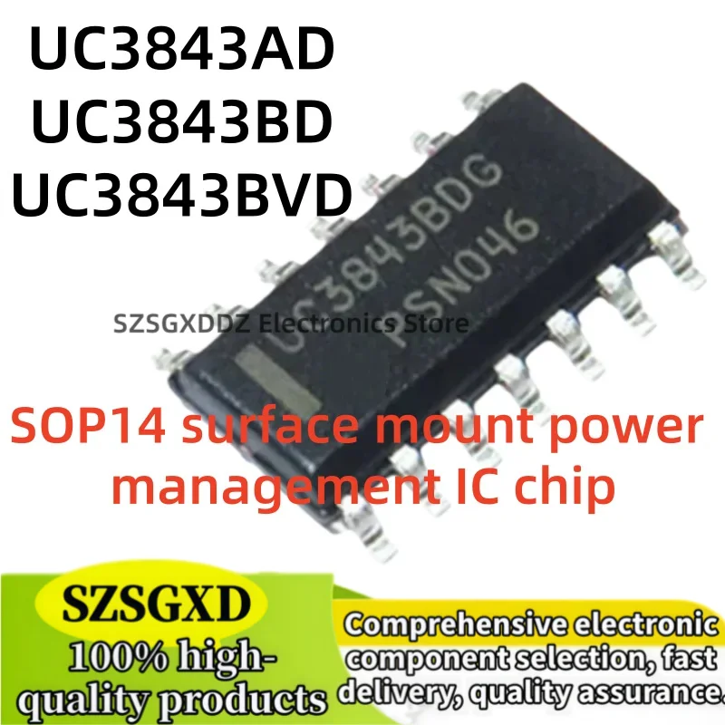 5 pieces 100% new quality UC3843BVDG SOP14 UC3843AD UC3843ADG UC3843BD UC3843BDG UC3843BVD UC3843D UC3843DG UC3843 SOP-14