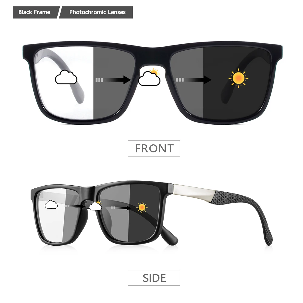 CRIXALIS Photochrome Sonnenbrille für Herren, UV-Schutz, klassisches Blaulicht, blockierende Farbtöne, Damen, Fahren, Angeln, Metall + Acetat-Rahmen – Detail 6