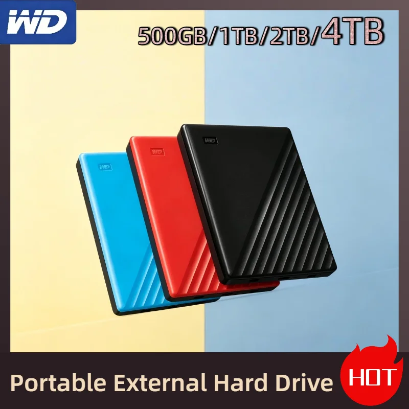 WD My Passport Portable External Hard Drive 1TB 2TB 4TB USB 3.0 Encrypted Mobile Storage High Speed for PC Laptop Unit