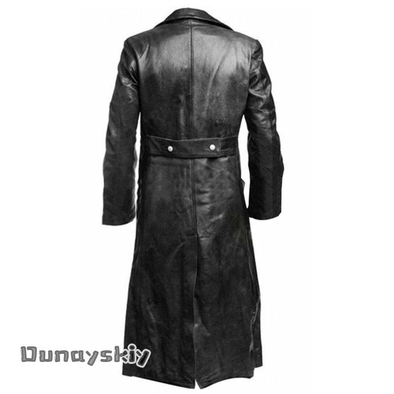 RWW2 MILITARY Cosplay Costume Vintage Leather Jacket For Men Medieval Coat Halloween Party Role-playing Uniform Suit s-2xl 코스프레