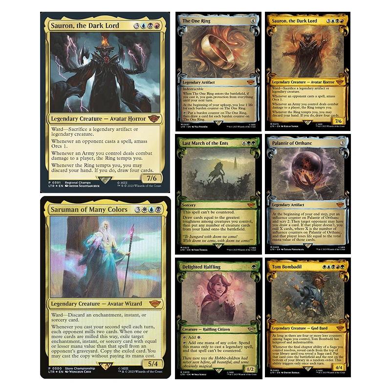 

Homemade Diy Magic The Gatherings Storms Trading Card Game Gandalf The White Sauron,the Dark Lord Collection Card Toys Gift