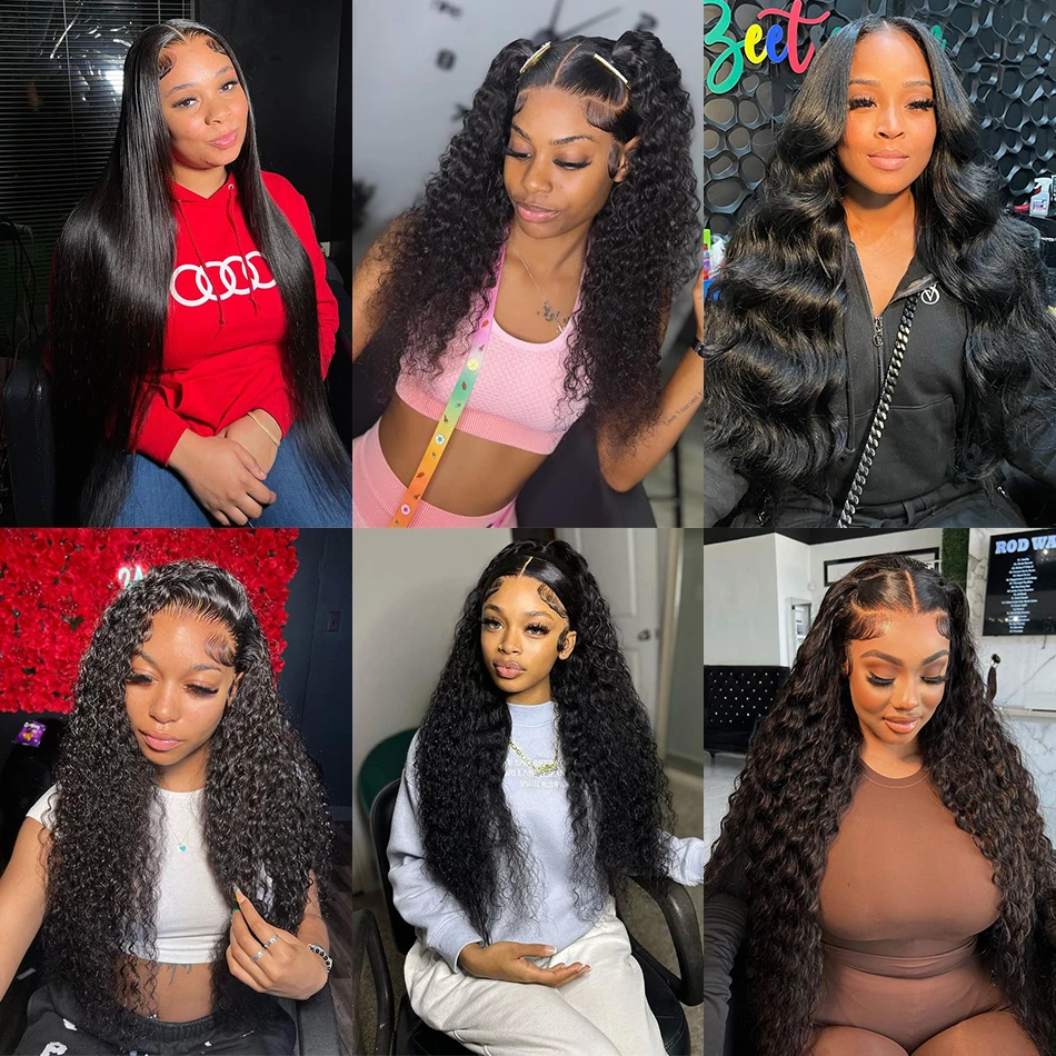 250% Deep Wave Glueless Wig Human Hair Ready To Go Water Wave Brazilian 7x5 13x4 Lace Front Human Hair Wigs PrePlucked For Women